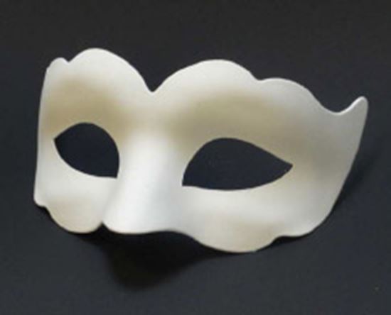 verkoop - attributen - Themafeest - Venetiaans masker Colombina nuvola grezzo wit
