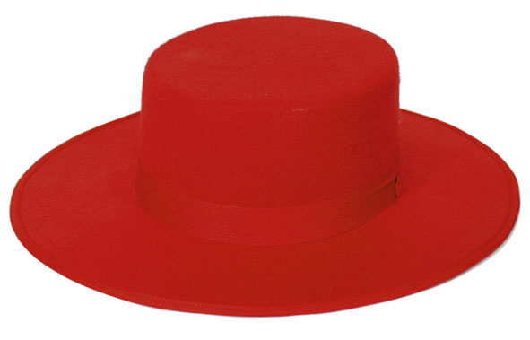 verkoop - attributen - Hoeden-diadeem - Spaanse hoed vilt rood