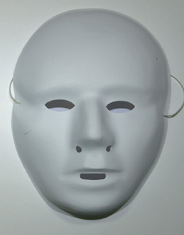  -  - Masker volwassengezicht wit