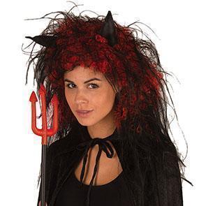 verkoop - attributen - Halloween - Pruik Devil woman