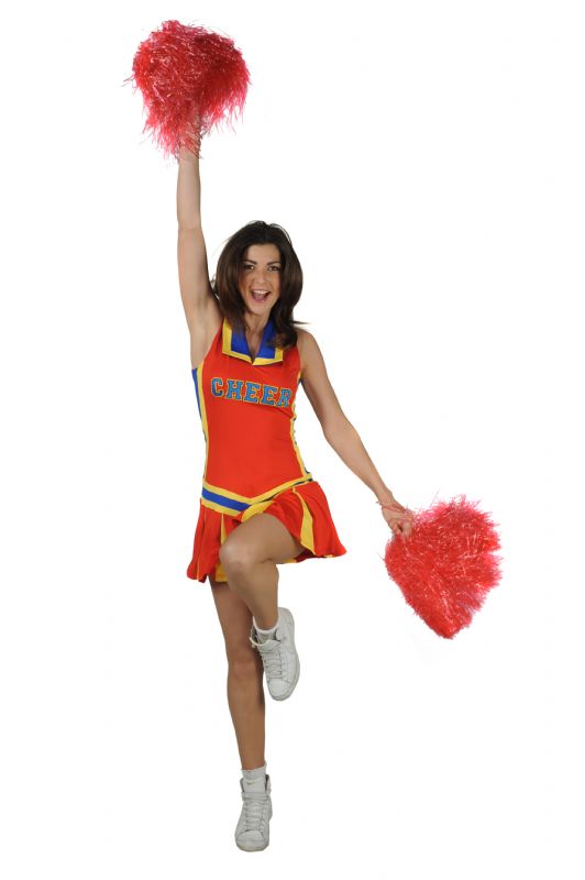 verhuur - carnaval - Uniform - Cheerleader blauw