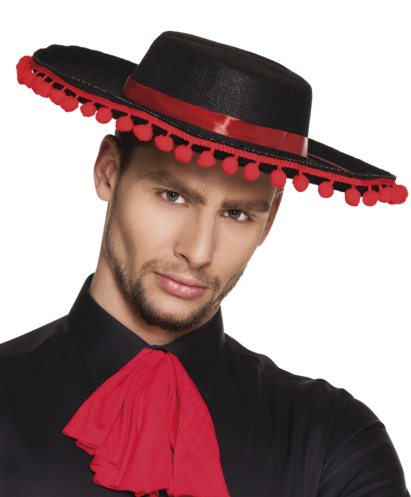verkoop - attributen - Hoeden-diadeem - Spaanse hoed met bolletjes