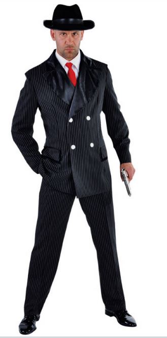 maffia man zwart II - Willaert, verkleedkledij, carnavalkledij, carnavaloutfit, feestkledij, maffia en charleston, maffiaman, jaren 20-30