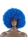 Pruik Afro blauw