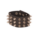 Punkarmband 3 rij kleine spikes