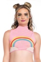 Crop top regenboog M