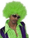 Pruik Afro groen