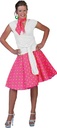 60s damesrok roze - groen